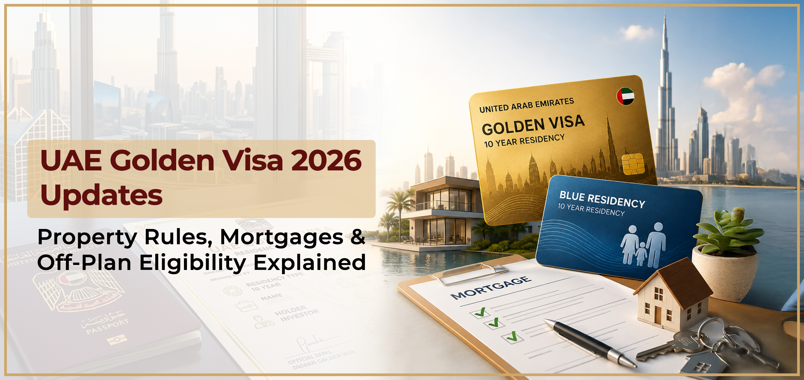 UAE Golden Visa 2026 Updates: Property Rules, Mortgages & Off-Plan Eligibility Explained